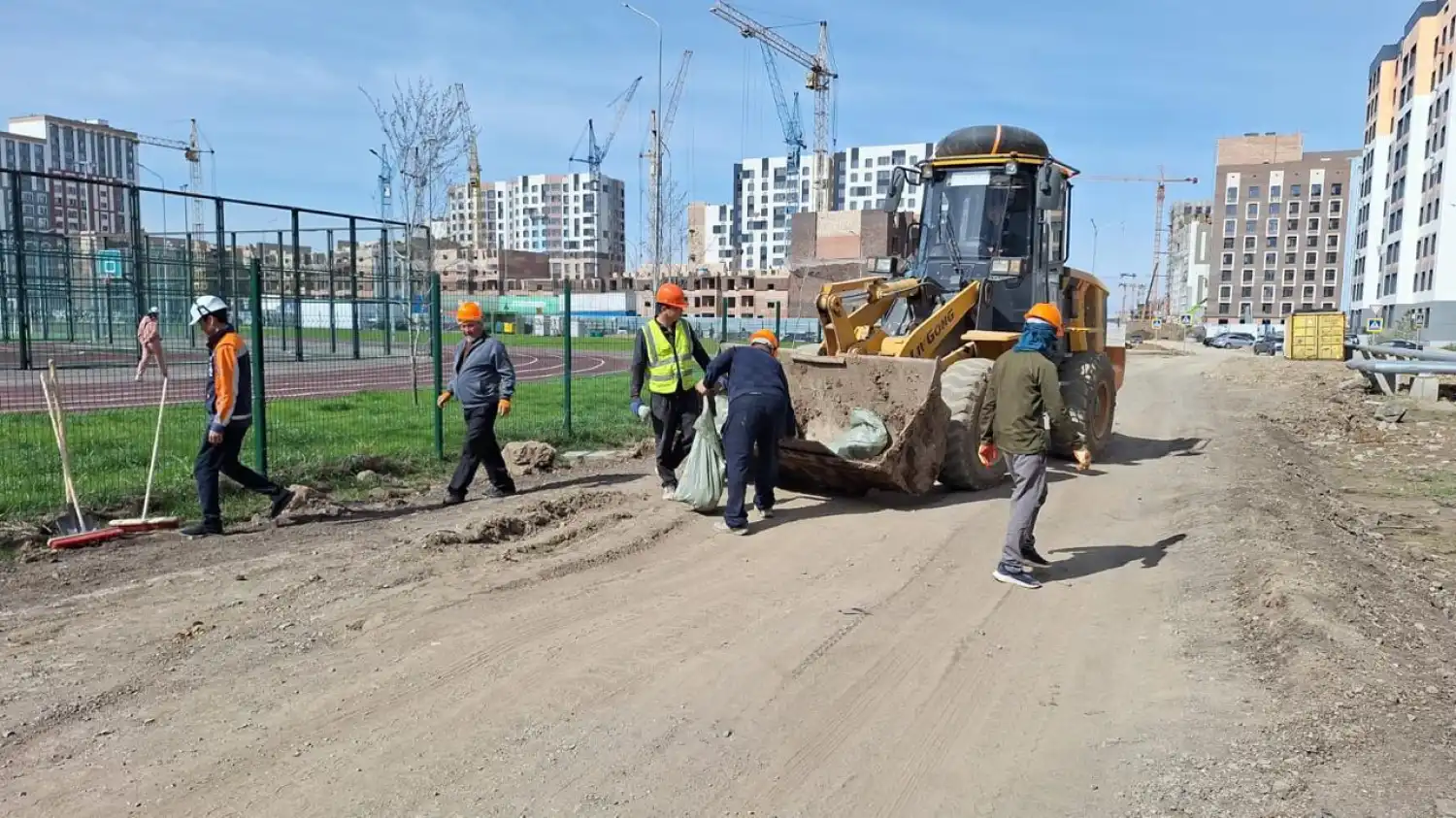 Құрылыс саласының қызметкерлері «Таза Қазақстан» экоакциясына қатысты