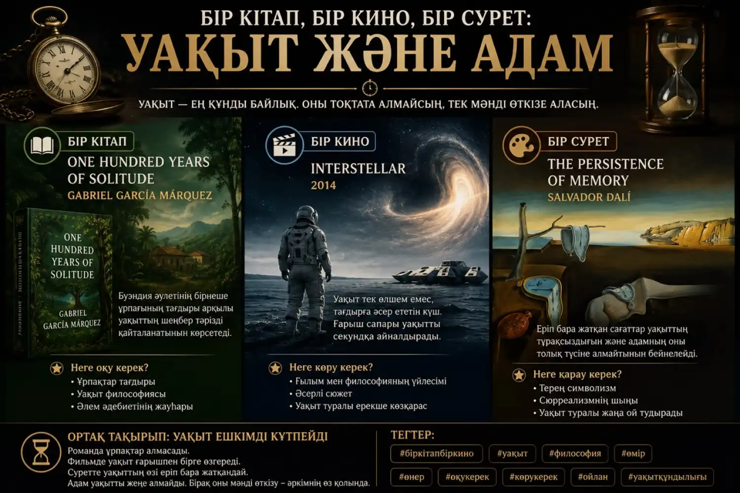 Бір кітап, бір кино, бір сурет: Уақыт және адам